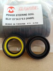 Oil seal  SCJY (CNB) 23x34.5x6.5 HNBR MARVEL/TW , for steering of ALFA ROMEO 155 (167) , ALFA ROMEO SPIDER (916S) , SEAT AROSA (6H) , SKODA FELICIA I-II , VOLKSWAGEN LUPO (6X1, 6E1) , VOLKSWAGEN POLO III , VOLKSWAGEN POLO III Restyling ,B39338