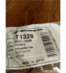 Oil seal UES-9 35x57x9/15.5 L Musashi T1328,  differential of TOYOTA 90311-35046, 9031135054