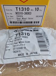Oil seal  ADS-S 36x41x5.5/9 W NBR Musashi/Japan , for rear wheel hub outer side of TOYOTA 90310-36003,T1310  