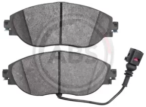 A.B.S. 37872 brake pad set, disc brakes for front axle of Audi, Seat, Skoda, VW,3C0 698 151E, 3C0 698 151F