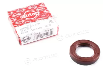  ELRING  EL076110 AW/BS RD-right helix   27x42x8 FKM for  camshaft of AUDI,SEAT;SKODA,VW