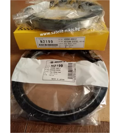 Семеринг UD 140x170x14 Musashi N2199,  задна главина вътрешен на NISSAN DIESEL 43090-90012