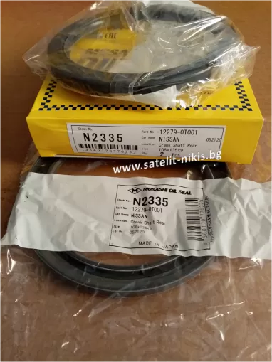 Oil seal UE 108x135x9 L Musashi N2335, crankshaft rear side of  NISSAN 12279-0T001