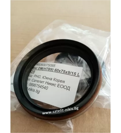 Семеринг DM(HTB9) 60x75x9/15 L ACM POS/Korea,  трансмисия изход на HYUNDAI HD,HD120  ,OEM K850-17-335