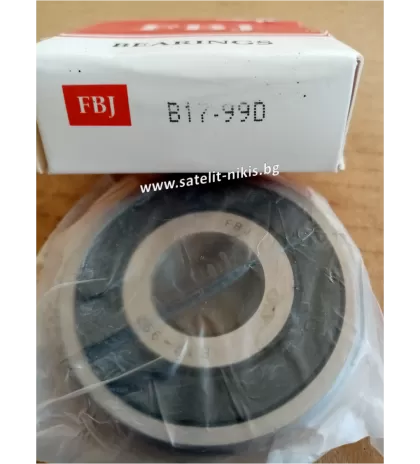 Bearing B17-99D ( 17X52X17 ) FBJ  (6304/17 B17 2RS) , for generator of DAF 1450796; FIAT 9949099;  FIAT 9951249; IVECO;2992372; MAN 51 93410 0139 ;MERCEDES BENZ 008 881 89 25; MERCEDES BENZ 008 981 84 25; MERCEDES BENZ A 008 881 89 25; MERCEDES BENZ A 008