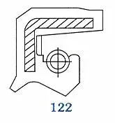 Oil seal TCV (122) 19x35x8/8.5 NBR SOG/TW , for hydraulik pumps,motors and hydrodynamic couplings