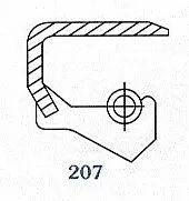 Oil seal  В (207)  65x80x8 NBR SOG/TW , CLAAS 02380780; FENDT X550132802000; ZF 0634300628,0634302774