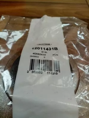 CORTECO  12011431B 40x62x10 B1SL Simmerring  ACM , for differential of  AUTOBIANCHI 40002540; FIAT 40002540; FIATALLIS 40001280,40002540,4590419; FIAT OM CARELLI ELEV 40002540; IVECO 40002540,4590419; NEW HOLLAND 40001280,40002350, 4590419