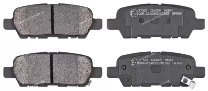A.B.S. 37321 комплект дискови накладки за задна ос , NISSAN 44060-8H385, 44060-AL585, 44060-AL586, 44060-CB10J; RENAULT 410601408R, D4060-JA00A; INFINITI  440608H385,44060AM485