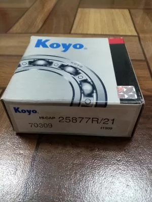  Bearing   25877R/25821 ( 34.925X73.025X23.812 ) KOYO/Japan , CASE 139294C91,165964R1,165965R1,176616H1,176628H1,176678H1;GREAT PLAINS 822-015C,822-016C; John Deere JD7424,JD8100 ;KRAUSE 41-110,41110; Massey Ferguson 015853X1,5853A1,5853X1,6324X1,850223M9