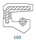 Семеринг A 9x24x7 NBR SOG/TW