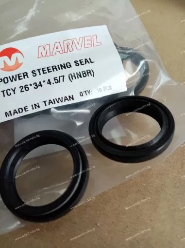 СЕМЕРИНГ TCY 26x34x4.5/7 HNBR Marvel/TW , за кормилно управление ,ZF 0770 080 510 / 3092046/ 01020066B Volvo 