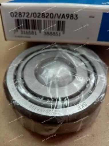 Bearing   02872/02820/VA983 (28,575x73,025x22,225) SKF/Sweden, AMC 8124052,CHRYSLER J8124052,DANA 706030X,FIAT 803671,FORD 8M4615,GENERAL MOTORS 457081,MERCEDES-BENZ 13339024,VOLVO 11116