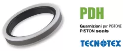 Hydraulic piston seal PDH 101 40x30x8 NBR/PTFE+Bronze/POM heavy duty  up to 600 bar GUARNITEC/Italy