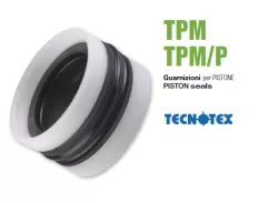 Hydraulic piston seal TPM 80x60x22.4 NBR+TPE+POM до 350  bar GUARNITEC/Italy
