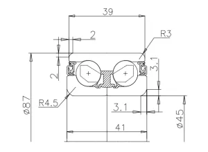 Лагер за главина IJ111003 45x84x41/39 cm, предна ос на Hyundai, Kia, Mitsubishi, Dodge 