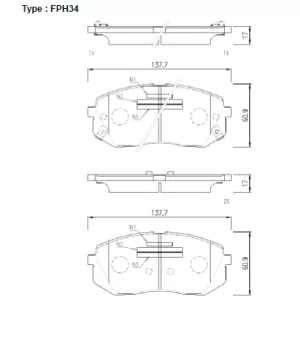 Комплект накладки FRIXA задни дискови FPH01R