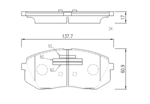 Комплект накладки FRIXA задни дискови FPH01R