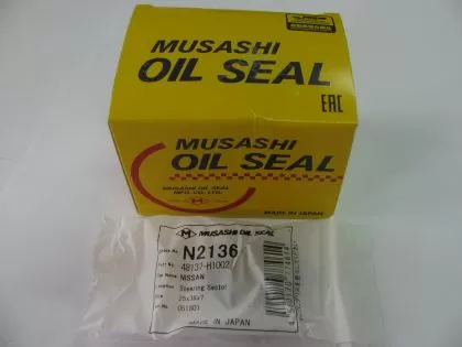 Семеринг AS 25x38x7 NBR Musashi N2136, кормилно управление - секторна кутия на Nissan OEM 48137-H1002