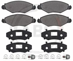A.B.S. 37105 комплект спирачно феродо, дискови спирачки за предна ос на Peugeot