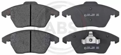 A.B.S. 37429 комплект дискови спирачни накладки, дискови спирачки за предна ос на Audi,Citroen;Peugeot,Seat,VW,8X0698151, 1611457880