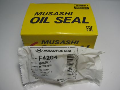 Oil seal AS 20x30x7/7.5 R NBR Musashi F4204, oil pump of Mitsubishi OEM MD168057