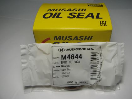 Семеринг AS 30x44x7 R Silicone Musashi M4644, колянов вал,разпределителен вал Киа,Mazda OEM BP01 10 602A