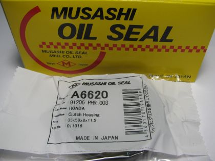 Oil seal UES-9 35x58x8/11.5 R NBR Musashi A6620, differential of Honda  ОЕМ 91206 PHR 003