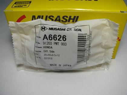 Семеринг UES-89 35x50x8.5/12  NBR Musashi A6626, заден диференциал на Honda ОЕМ 91203 PWT 003