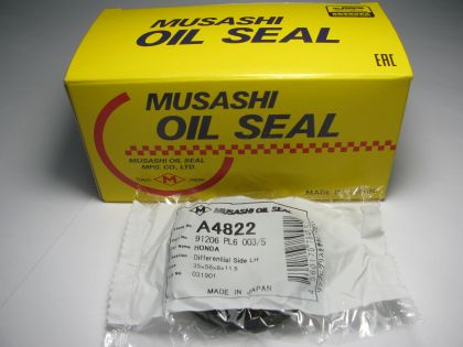 Oil seal UES-9 35x56x8/11.5 L NBR Musashi A4822, differential of  Honda ОЕМ 91206 PL6 003/5