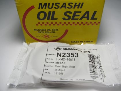 Семеринг AS 36x50x8 L Silicone Musashi  N2353,разпрeделителен вал на Nissan OEM 13042-16A11