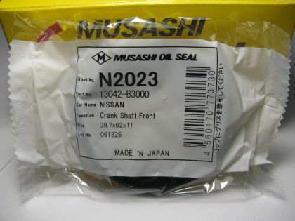 Oil seal UЕS-S 39.7x62x11 R NBR Musashi N2023,  crankshaft of  Nissan ОЕМ 13042-B3000