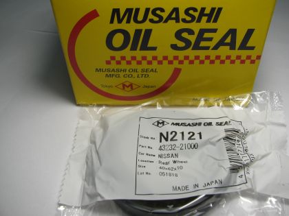 Oil seal ASOF 40x62x10 NBR Musashi N2121, rear axle Nissan OEM 43232-21000