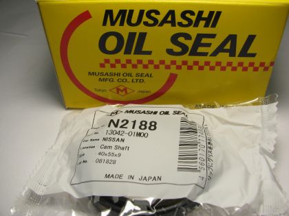 Oil seal AS 40x55x9 R NBR Musashi N2188, camshaft, crankshaft, transfer case of Nissan OEM 13042-01M00