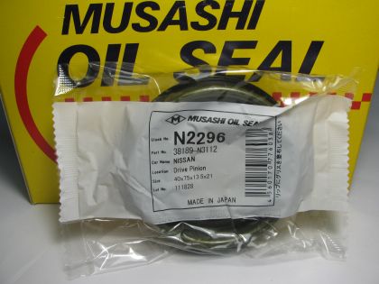 Oil seal ADS-59 40x75x13.5/21 R NBR Musashi N2296, differential of Nissan OEM  38189-N3112