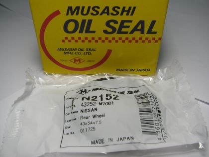 Oil seal KDS-1 43x54x7.5 NBR Musashi N2152, rear axle of Nissan OEM 43252-M7001