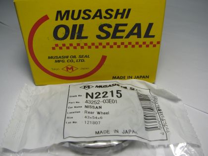 Oil seal CS 43x54x6 NBR Musashi N2215, rear axle of Nissan OEM 43252-03E01