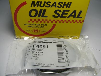 Oil seal BS 50x65x9 NBR Musashi F4091, front wheel hub Mitsubishi  OEM MT141132