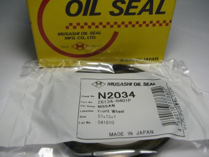 Oil seal SDS-S 57x73x7 Musashi N2034, wheel hub Nissan OEM 26134-6401P