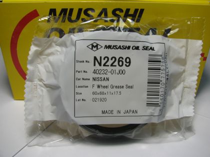 Oil seal UES-S 60x68x11/17.5 NBR Musashi N2269, wheel hub os Nissan Patrol OEM 40232-01J00 