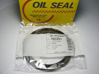 Oil seal AS 80x100x8.5 L  Viton Musashi N2351, rear crankshaft  of Nissan 12279-5L310