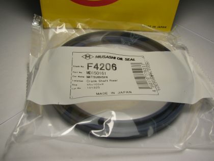 Oil seal AS 85x103x8 L-left helix,  Silicone Musashi F4206, crankshaft rear of Hyundai,Kia,Opel, Mitsubishi  MD150161