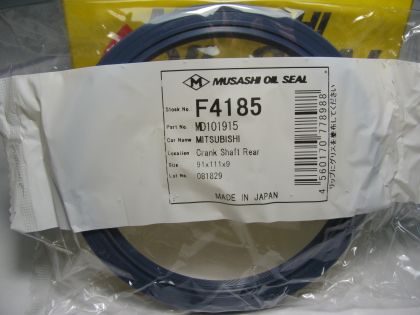 Семеринг AS 91x111x8 L Silicone Musashi F4185, колянов вал (заден) на Hyundai,Kia, Mini,Mitsubishi OEM MD101915