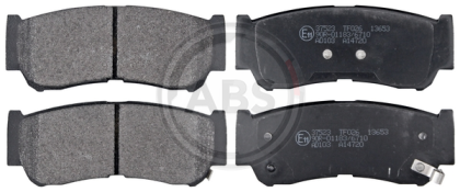 A.B.S. 37523 brake pad set, disc brake for rear axle of Hyundai 58302-2BA00, 58302-2BA20