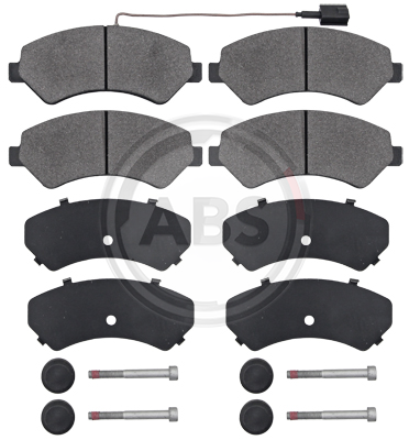 A.B.S. 37576 brake pad set, disc brake for front axle of Citroen,Fiat,Peugeot,1612433680,  1612433780