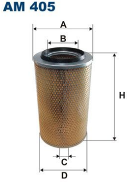 Въздушен филтър  FILTRON АМ 405  за BREDAMENARINIBUS;DAF;FENDT;FIAT;IVECO;KAMAZ;MACK;MAGIRUS-DEUTZ;MAN;MERCEDES-BENZ;NEOPLAN;NISSAN;RENAULT TRUCK,SETRA,STAYER