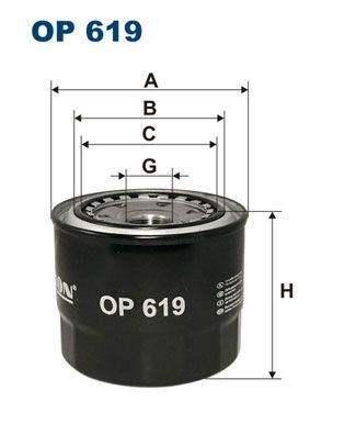 Маслен  филтър  FILTRON OP 619 за TOYOTA