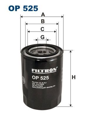 Маслен  филтър  FILTRON OP 525 за ARO; AUDI ;MULTICAR; ROVER; SEAT ;VOLVO; VW