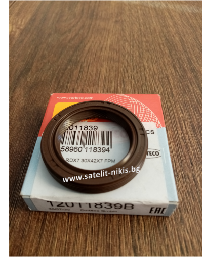 CORTECO  12011839B BASLRDX7 Simmerring  (ASW RD -right helix )  30x42x7  FKM camshafr,transmission of  ALFA ROMEO,:BMW;FIAT;HYUNDAI;KIA;LANCIA;OPEL;RENAULT;SAAB;SUZUKI