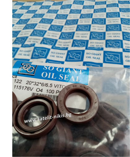 Oil seal   TCV (122) 20x32x6/6.5 Viton SOG/TW , for hydraulik pumps,motors and hydrodynamic couplings